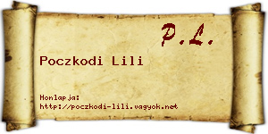 Poczkodi Lili névjegykártya