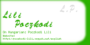lili poczkodi business card